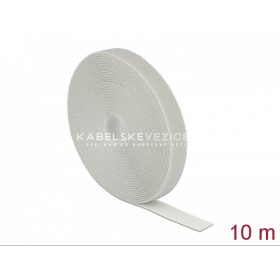  Delock hook-and-loop cable tie (VELCRO tape), cut-to-size, grey - 10 m x 20 mm [18281]