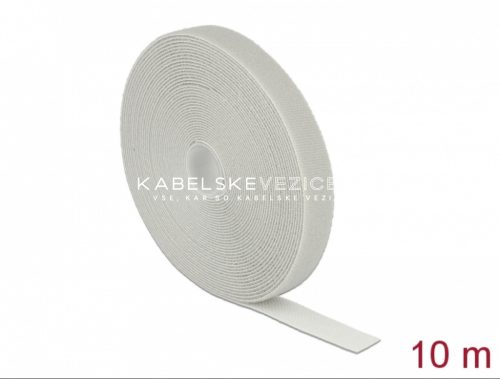 Delock ježkasti sprijemalni trak za urejanje kablov – 10 m × 20 mm, siva (18281)