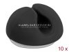 Delock samolepilni mini komplet nosilcev za kable, 10 kosov, črna barva, za kable do premera 3 mm