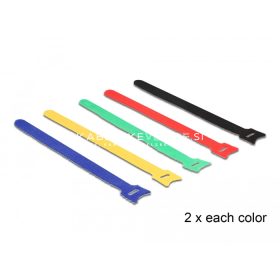   Delock hook-and-loop cable ties 240x12 mm, color set (10 pcs/pack) [18636]