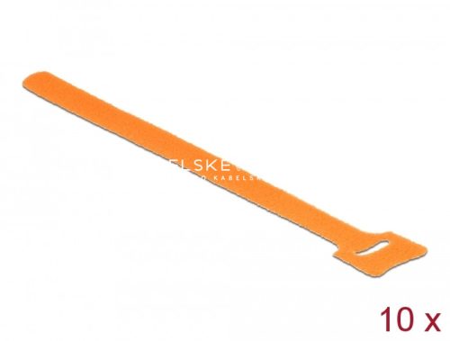 Ježkasti trak za urejanje kablov, 200 x 12 mm, 10 kosov v paketu, oranžna, Delock (18696)