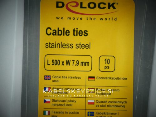 Stainless steel cable tie 500x7.9mm (10 pcs/pack) [18774]