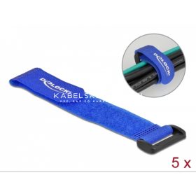   Delock hook-and-loop cable tie with loop, blau 190 x 25 mm (5 pcs/pack) [19533]