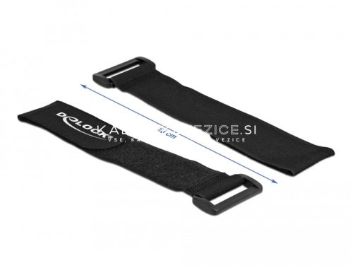 Delock Klett-Kabelbinder mit Schlaufe, schwarz 280 x 38 mm (3 Stk./Pack) [19534]