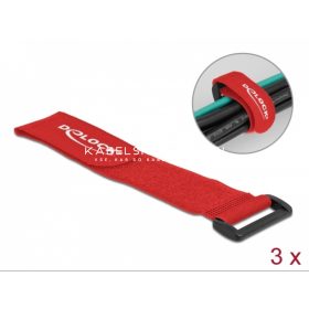   Delock hook-and-loop cable tie with loop, red 280 x 38 mm (3 pcs/pack) [19535]