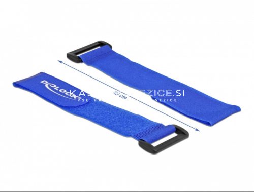 Delock hook-and-loop cable tie with loop, blue 280 x 38 mm (3 pcs/pack) [19536]