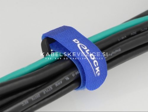 Delock Klett-Kabelbinder mit Schlaufe, blau 280 x 38 mm (3 Stk./Pack) [19536]