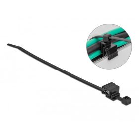   Cable tie with edge-mount base (edge clip) 200×4.8 mm - Delock