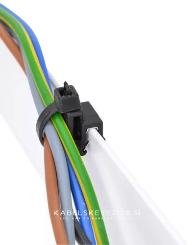 Kabelbinder mit Kantenmontagesockel (edge clip) 200×4,8 mm - Delock