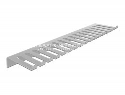 Delock kovinski organizator kablov 325 x 90 mm za montažo na steno ali stranico mize, siva (66887)