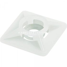   Selbstklebender Kabelbinderhalter 27x27 mm natur - für Kabelbinder bis 5 mm Breite (1 Stk.) SapiSelco [BAS-2MT-508]