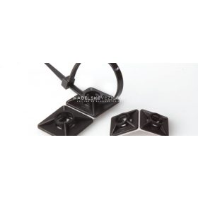   Self-adhesive cable tie mount 27x27 mm black - for ties up to 5 mm width (1 pc) SapiSelco [BAS.3MT.508]