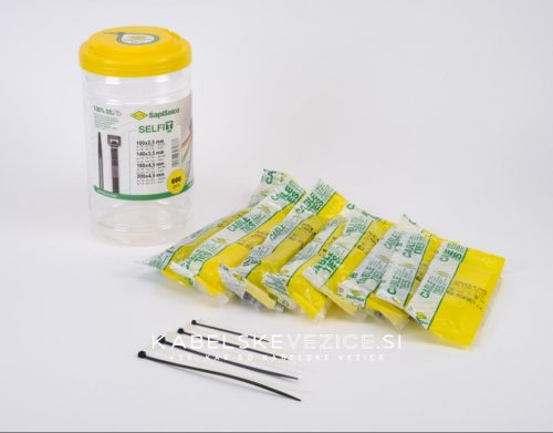 Komplet kakovostnih kabelskih vezic, 800 kosov, v 4 različnih velikostih - SapiSelco BUCK.002