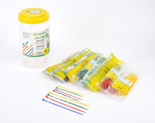 SapiSelco BUCK.003 – komplet barvnih kabelskih vezic, 800 kosov