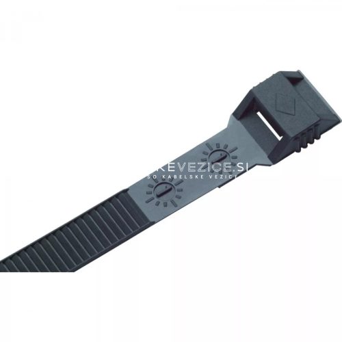 Kabelska vezica z nizkim profilom glave, 265x6 mm, črna barva - SapiSelco (1 paket/100 kosov) [COL.3.412]