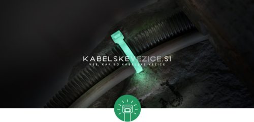 Fosforescenčno zelena kabelska vezica 360 x 7,5 mm (1 pak / 100 kos) FOS.2.2134R