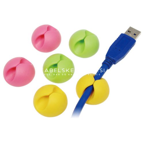 LogiLink samolepilni namizni organizator kablov, 6 kosov / paket (KAB0010)