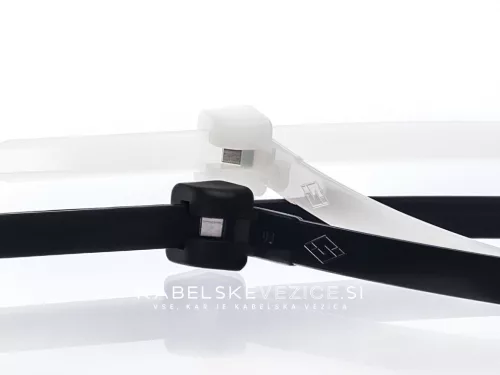 Cable tie with stainless steel tooth 280x3,5 mm - extra strong, natural (100 pcs/pack) SapiSelco [MET.2.2112R]