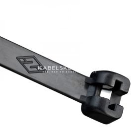  Kabelska vezica s kovinskim jezičkom SapiSelco 200 x 3,5 mm, črna barva, 1 pak / 100 kos (MET.3.2111R)