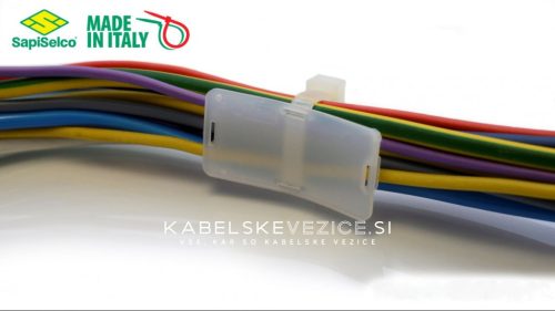 Cable tie marking plate 20x40 mm - writable - labelable (natural -1 pc) SapiSelco [PID.101]