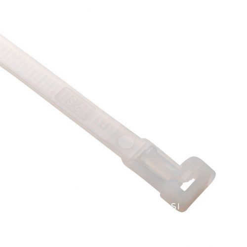 Re-openable natural cable tie 280x7.5 - releasable zip tie (100 pcs/package) SapiSelco Click Tie [RIA.3.233R]