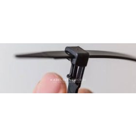   Re-openable black cable tie 280x7.5 - releasable zip tie (100 pcs/package) SapiSelco Click Tie [RIA.3.233R]
