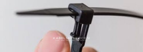 Odstranljiva, večkratno uporabna kabelska vezica 280x7,5 mm, črna barva (1 pak / 100 kos) RIA.2.233R