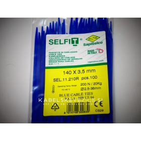 SapiSelco barvna kabelska vezica 140x3,5 mm, modra (1 pak / 100 kos) SEL.11.210R