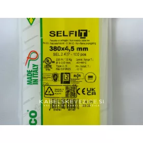 Kabelske vezice 380x4,5 mm naravne - SapiSelco SELFIT
