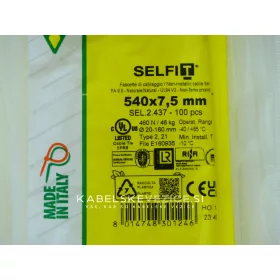 Kabelske vezice 540x7,5 mm naravne - SapiSelco SELFIT