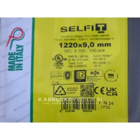 Kabelske vezice 1220x9 mm črne SapiSelco SELFIT
