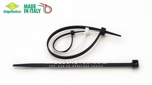 Kabelbinder – Schnellbinder 100x2,5 mm Schwarz – ROBUSTER und langlebiger SapiSelco SELFIT, industrietauglich, 100 Stk./Pkg. [SEL.3.202]