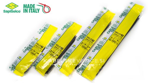 Kabelska vezica SapiSelco SELFIT 140x3,5 mm – črna barva, 1 pak = 100 kosov, industrijska kakovost (SEL.3.210)