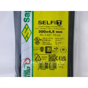 Kabelske vezice 300x4,5 mm črne - SapiSelco SELFIT