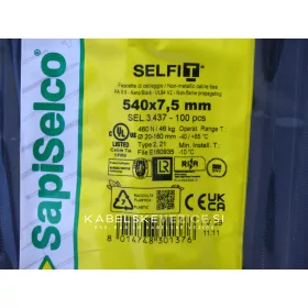 Kabelske vezice 540x7,5 mm črne SapiSelco SELFIT
