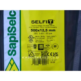 Kabelske vezice 500x12,5 mm črne - SapiSelco SELFIT