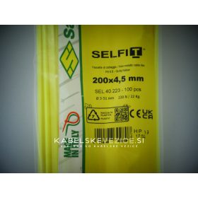   Kabelbinder fluoreszierend (neon) gelb 200x4,5 mm SapiSelco (1 Pkg. = 100 Stk.) [SEL.40.223R]