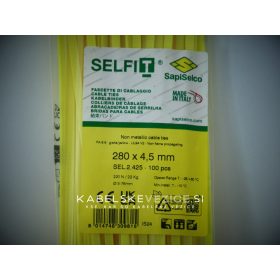   Kabelbinder fluoreszierend (neon) gelb 280x4,5 mm SapiSelco (1 Pkg. = 100 Stk.) [SEL.40.425R]