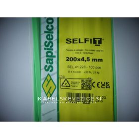   Kabelbinder fluoreszierend (neon) grün 200x4,5 mm SapiSelco (1 Pkg. = 100 Stk.) [SEL.41.223R]