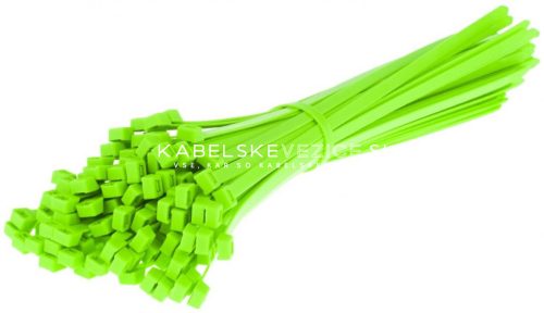 SapiSelco barvna kabelska vezica 200x4,5 mm, fluorescenčno zelena (1 pak / 100 kos) SEL.41.223R