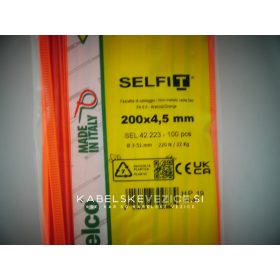   Kabelbinder fluoreszierend (neon) orange 200x4,5 mm SapiSelco (1 Pkg. = 100 Stk.) [SEL.42.223R]