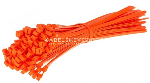 SapiSelco barvna kabelska vezica 200x4,5 mm, fluorescenčno oranžna (1 pak / 100 kos) SEL.42.223R