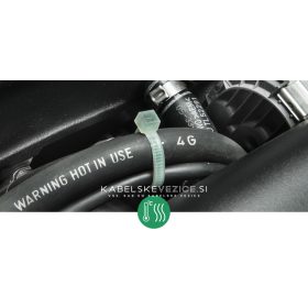   Hochtemperaturbeständiger Kabelbinder bis 105 °C 140x3,5 mm (100 Stk./Pack) SapiSelco [SEL-8-210]