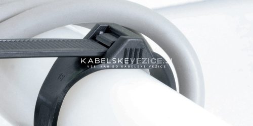 Kabelska vezica z nizkim profilom glave in zaobljenimi robovi, 390x9 mm, črna - SapiSelco (1 pak/100 kos) [TOR.3.204]